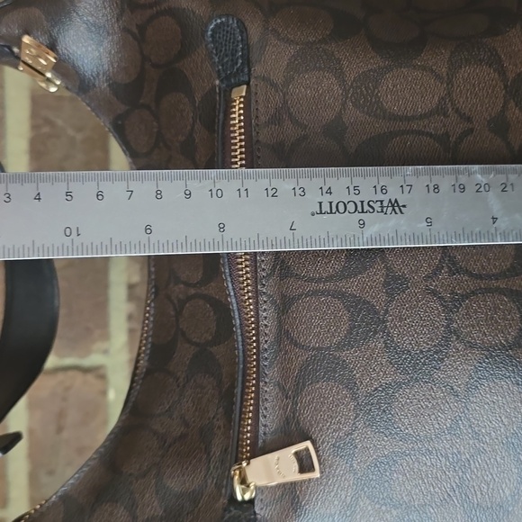 Coach Harley Hobo Bag In Signature Canvas Brown Black - Picture 10 of 11
